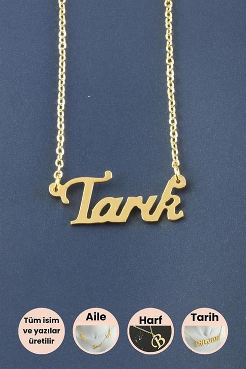 Tarık İsimli Kolye - Sarı