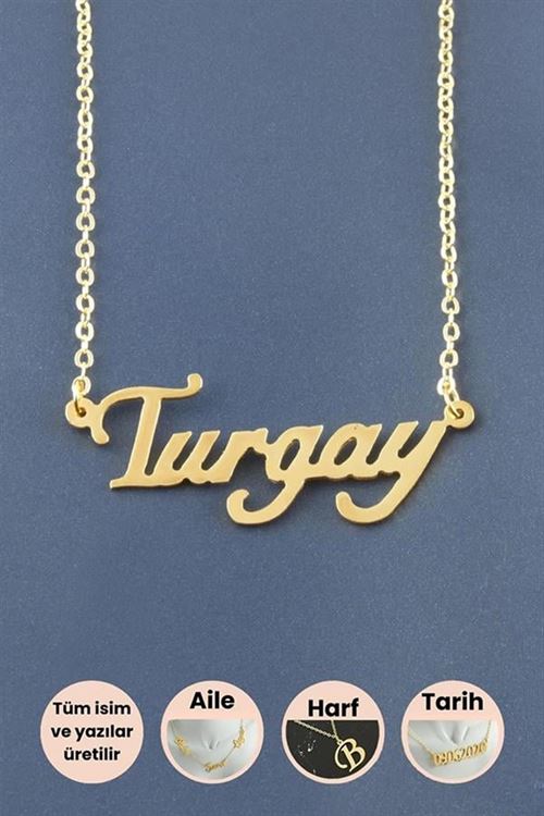 Turgay İsimli Kolye - Sarı