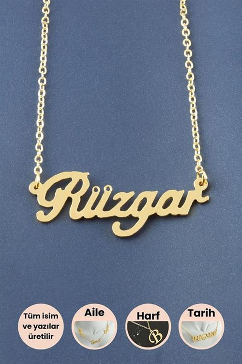 Rüzgar İsimli Kolye - Sarı