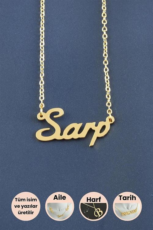 Sarp İsimli Kolye - Sarı
