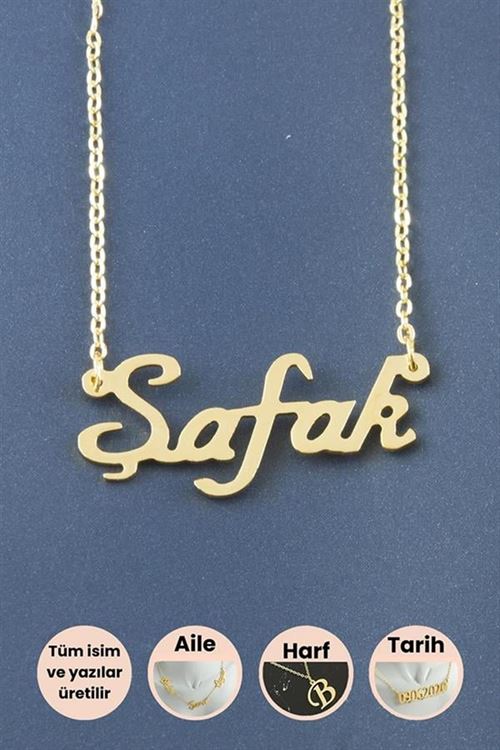 Şafak İsimli Kolye - Sarı