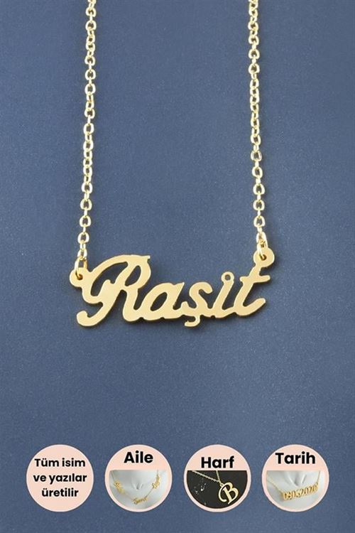 Raşit İsimli Kolye - Sarı