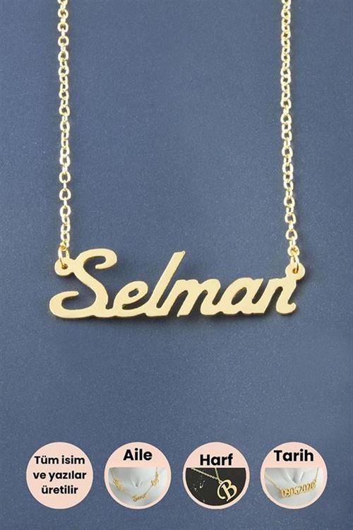 Selman İsimli Kolye - Sarı