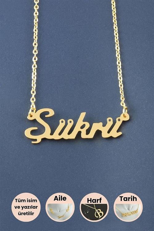 Şükrü İsimli Kolye - Sarı