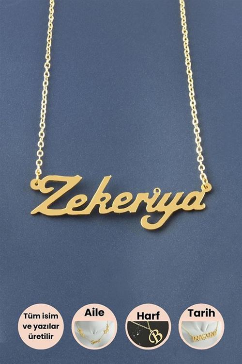 Zekeriya İsimli Kolye - Sarı