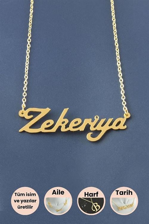 Zekeriya İsimli Kolye - Sarı