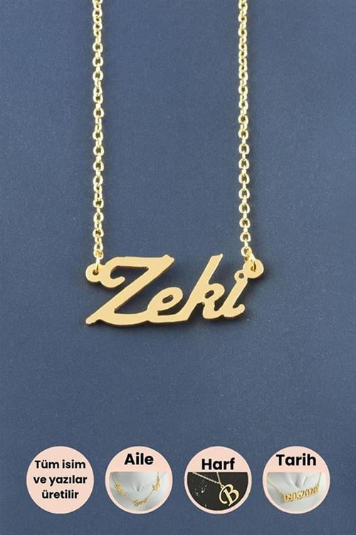 Zeki İsimli Kolye - Sarı
