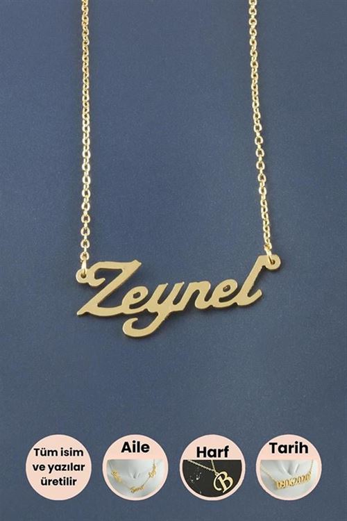 Zeynel İsimli Kolye - Sarı
