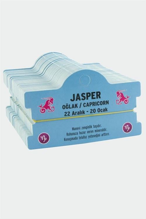 Jasper & Oğlak Burç Bileklik Kartı - Mavi