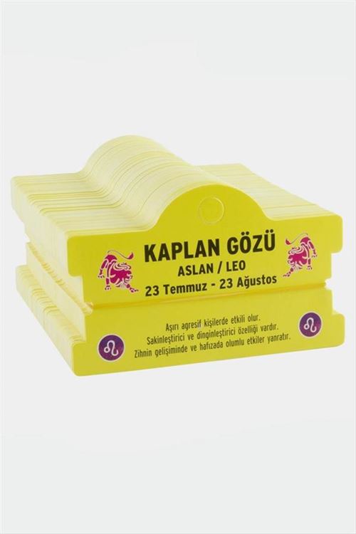 Kaplan Gözü & Aslan Burç Bileklik Kartı - Sarı