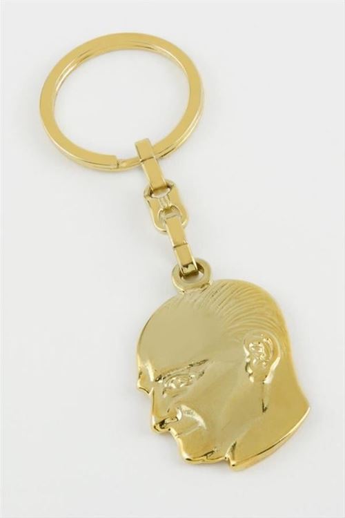 Atatürk Metal Anahtarlık - Sarı