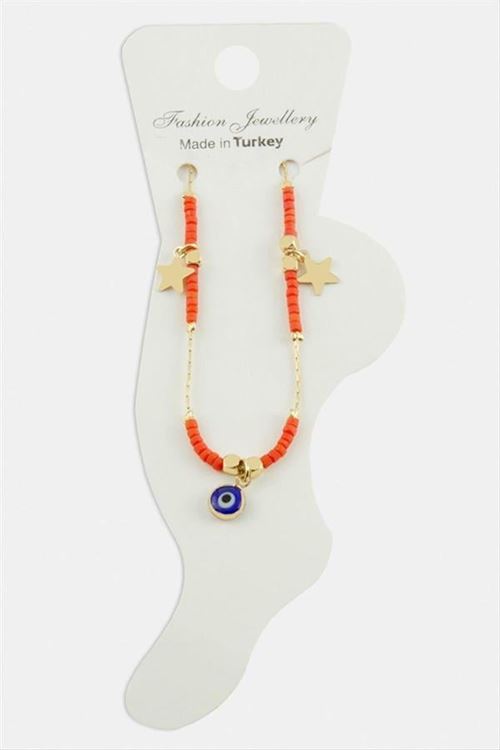 Nazar Miyoki Boncuk Halhal - Turuncu