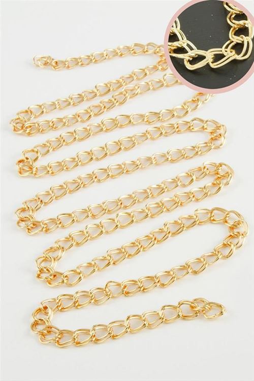 7 mm Çift Zincirli 1 metre - Sarı