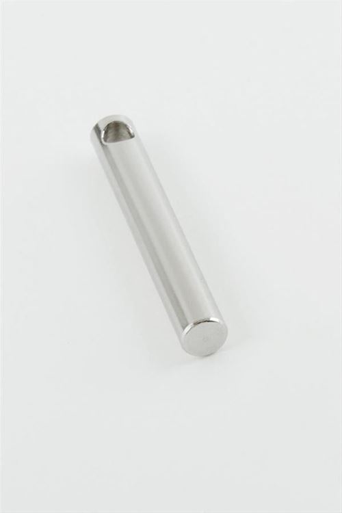 Silindir İsim Yazılabilir Çelik Kolye Ucu 0,6*3,5 cm - Gümüş Rengi