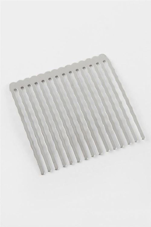 Dalgalı Metal Tarak Küçük 1 Adet - Gümüş Rengi
