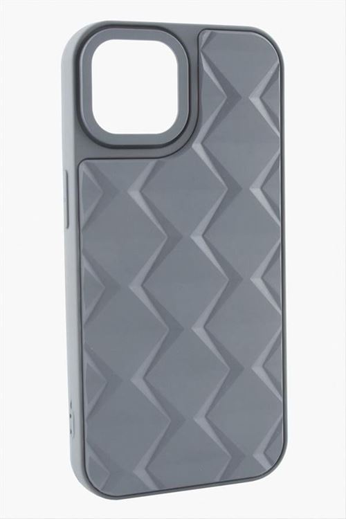 iPhone 14 Pro Max Prizma Desenli Lüx Liza Kılıf - Gri