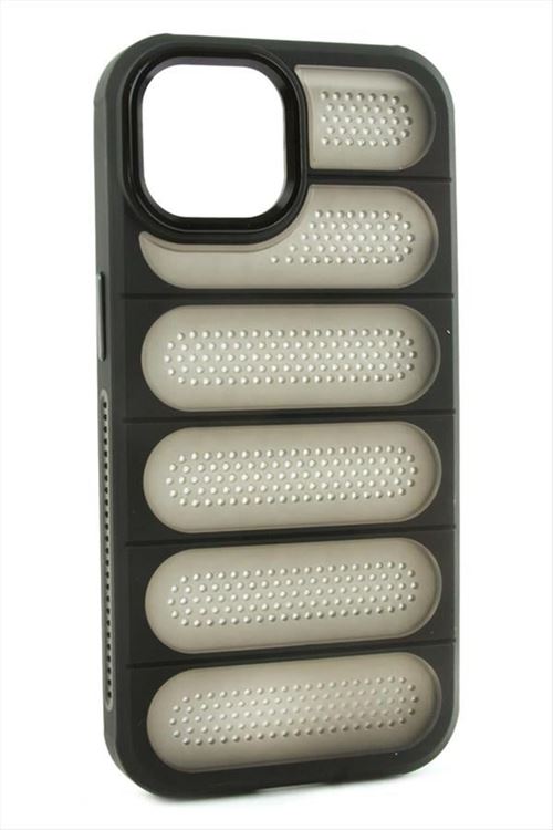 iPhone 15 Noktalı Lüx Sas Kapak Kılıf - Siyah