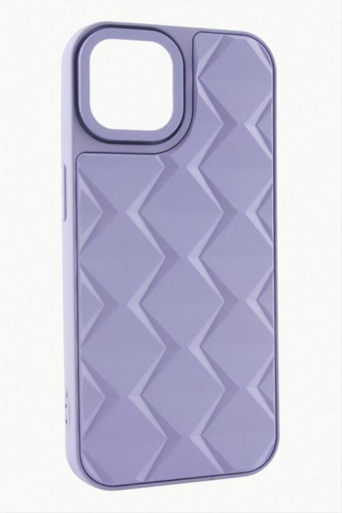 iPhone 14 Pro Prizma Desenli Lüx Liza Kılıf - Lila