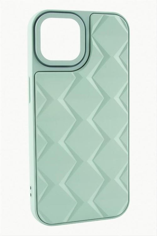 iPhone 15 Prizma Desenli Lüx Liza Kılıf - Su Yeşili