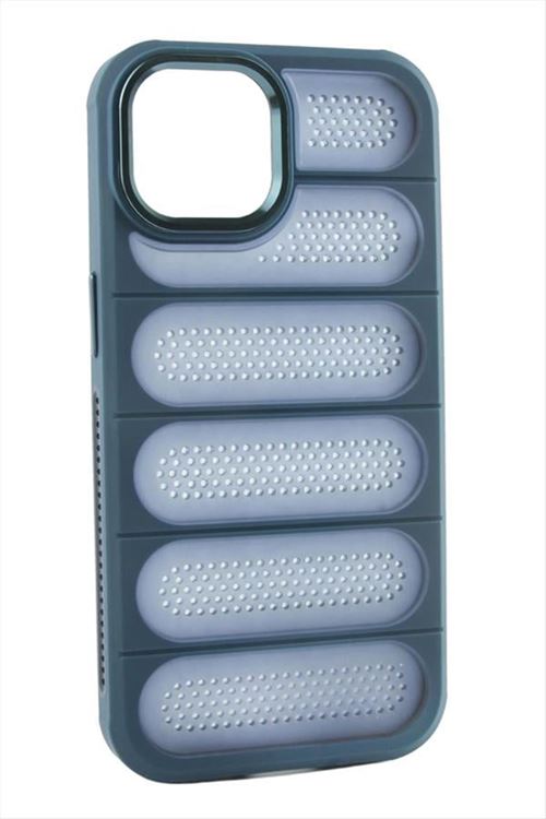 iPhone 16 Pro Noktalı Lüx Sas Kapak Kılıf - Mavi