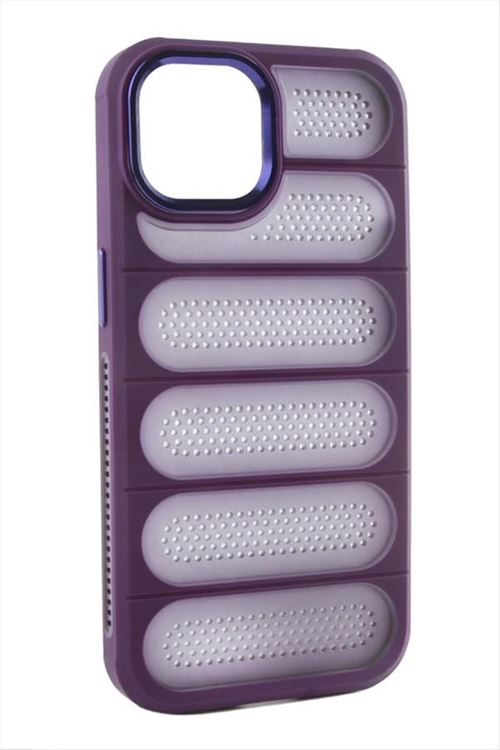 iPhone 15 Pro Max Noktalı Lüx Sas Kapak Kılıf - Mor