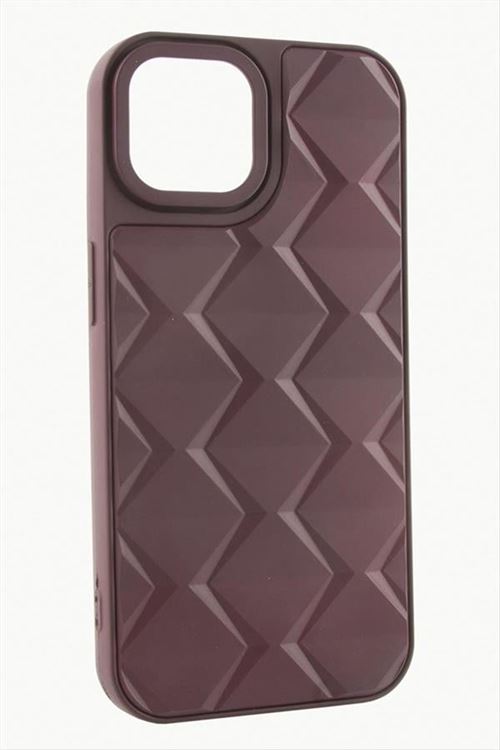 iPhone 14 Pro Max Prizma Desenli Lüx Liza Kılıf - Bordo