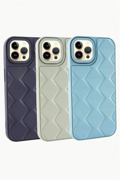 iPhone 14 Pro Max Prizma Desenli Lüx Liza Kılıf - Bordo