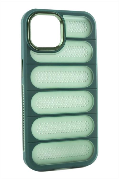 iPhone 16 Plus Noktalı Lüx Sas Kapak Kılıf - Yeşil