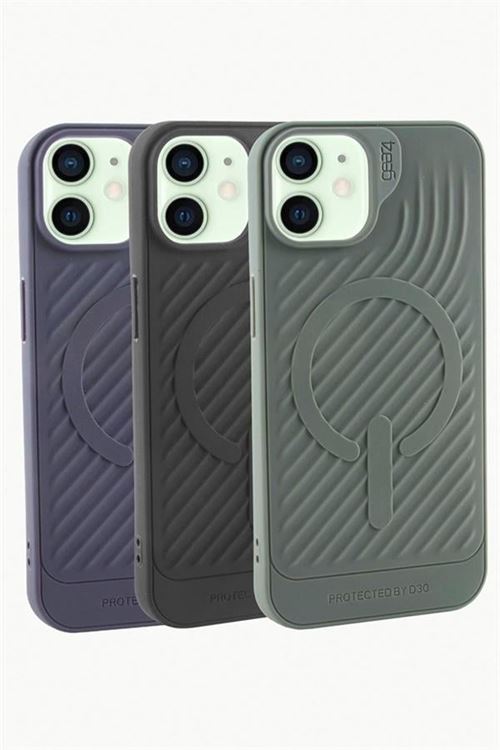 iPhone 12 6.1 Lüx Magsaff Gear Silikon Kılıf - Siyah