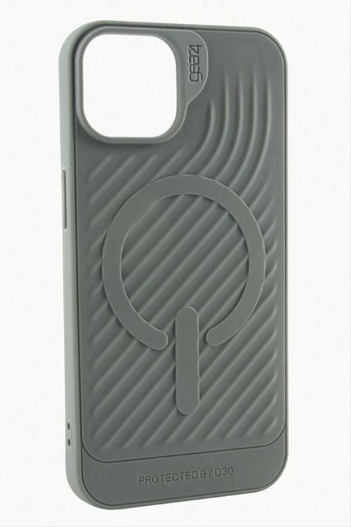 iPhone 12 6.1 Lüx Magsaff Gear Silikon Kılıf - Gri