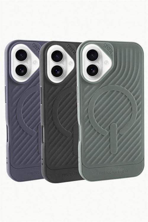 iPhone 16 Plus Lüx Magsaff Gear Silikon Kılıf - Siyah