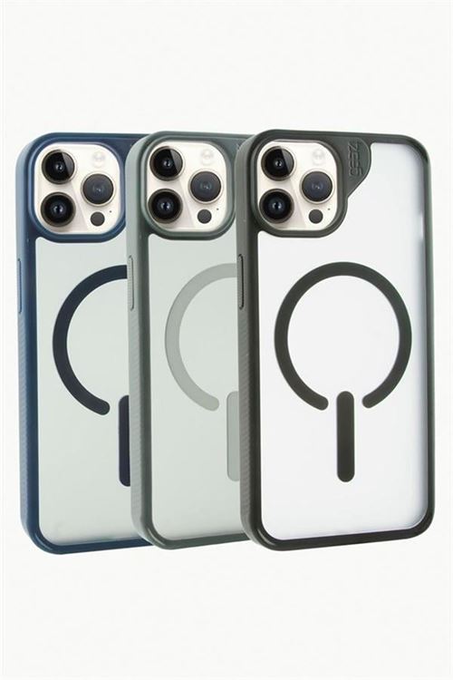 iPhone 14 Pro Max Lüx Magsaff Kapak Kılıf - Siyah