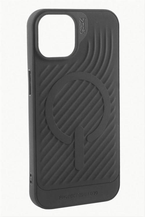 iPhone 14 6.1 Lüx Magsaff Gear Silikon Kılıf - Siyah