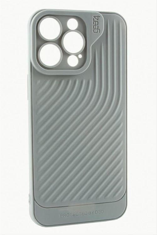 iPhone 15 Pro Max Çizgili Lüx Gear Silikon Kılıf - Gri