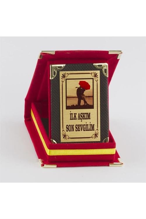 İlk Aşkım Son Sevgilim Plaketi - Açık Kırmızı