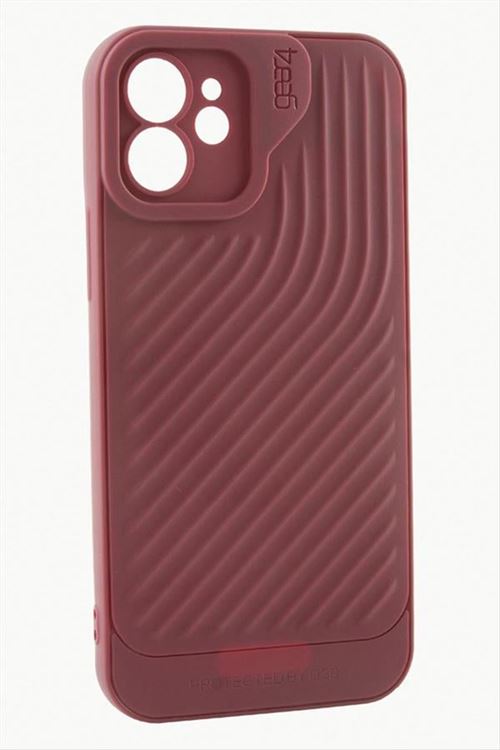 iPhone 11 6.1 Çizgili Lüx Gear Silikon Kılıf - Bordo