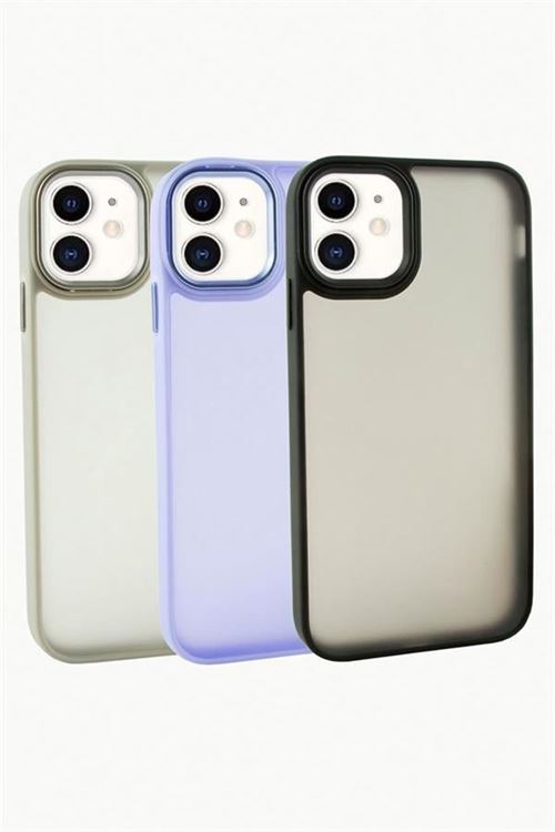 iPhone 11 Renkli Lüx Newxu Silikon Kılıf - Mor