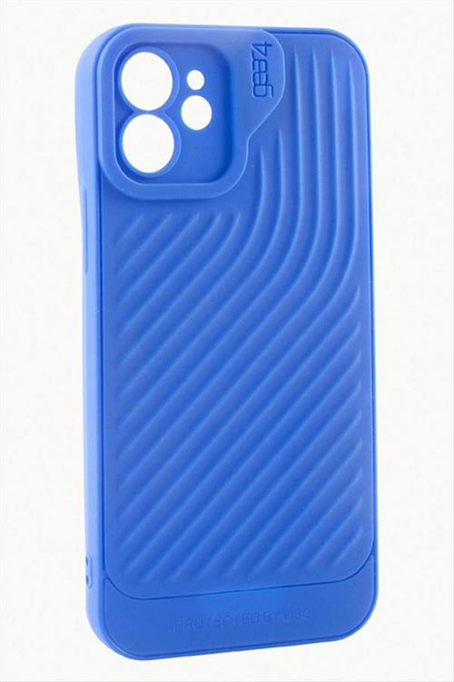 iPhone 11 6.1 Çizgili Lüx Gear Silikon Kılıf - Mavi