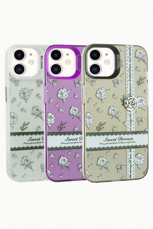 iPhone 11 Gül Lüx Sweet Silikon Kılıf - Mor