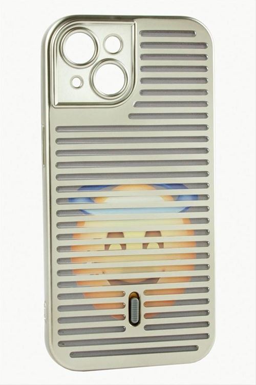 iPhone 13 Desenli Lüx Silikon Kılıf - Gri