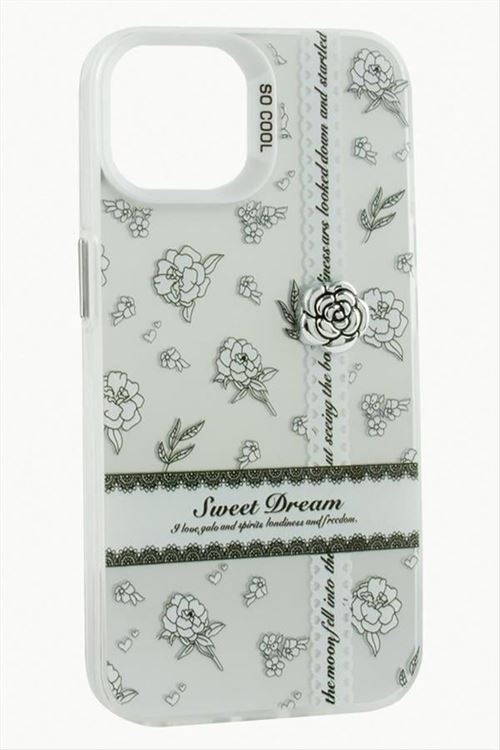 iPhone 15 Pro Max Gül Lüx Sweet Silikon Kılıf - Gri