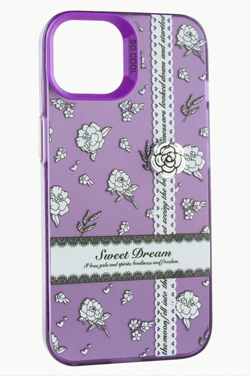 iPhone 12 / 12 Pro Gül Lüx Sweet Silikon Kılıf - Mor