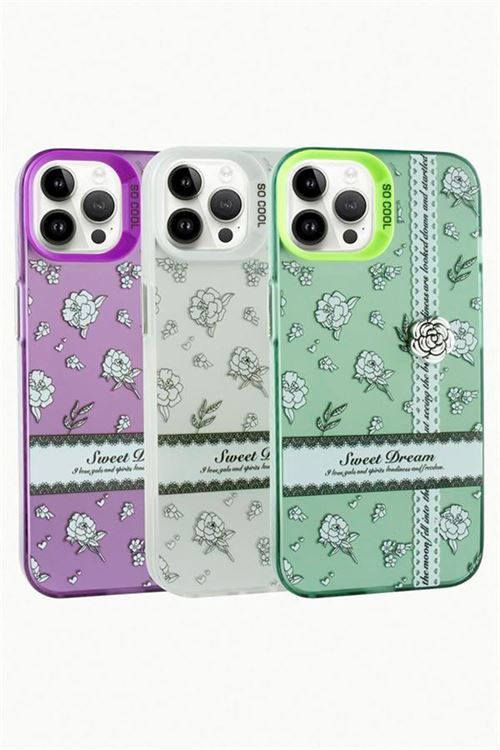 iPhone 12 / 12 Pro Gül Lüx Sweet Silikon Kılıf - Mor