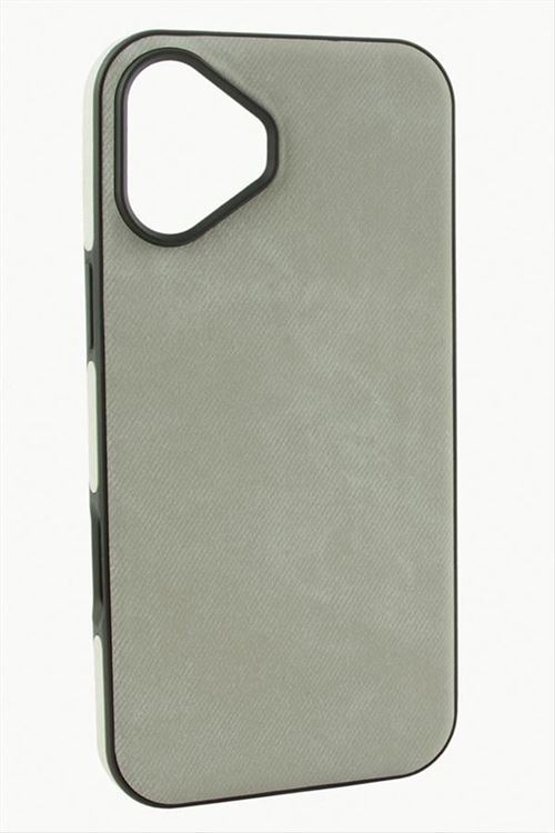 iPhone 16 Plus Nubuk Lüx Velvet Silikon Kılıf - Gri
