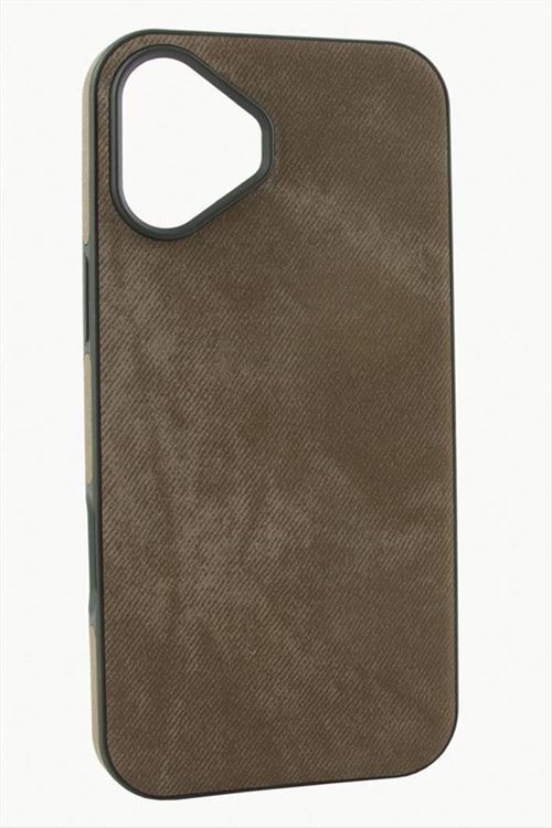 iPhone 16 Plus Nubuk Lüx Velvet Silikon Kılıf - Kahverengi