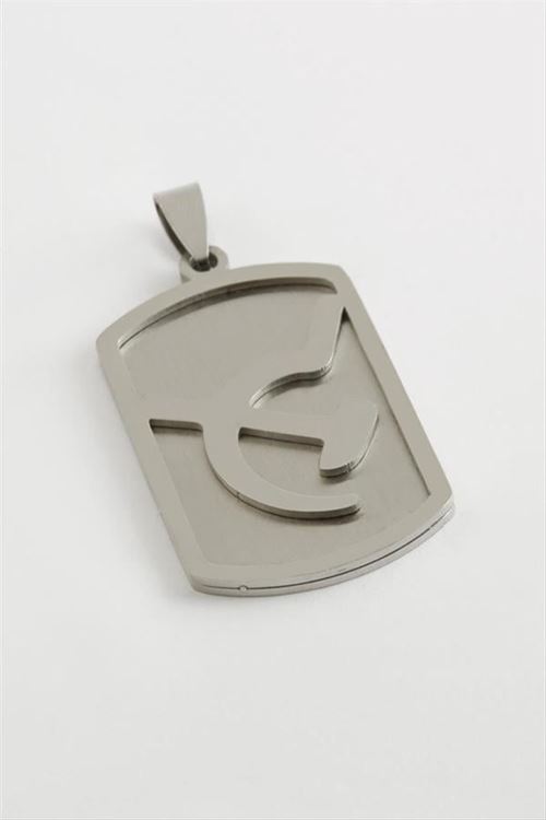 Ok Yay Çelik Kolye Ucu 2,5*4 cm - Gümüş Rengi