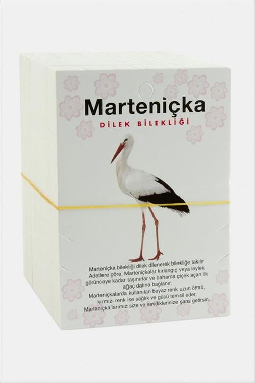 2'li Marteniçka Bileklik Kartı - Beyaz