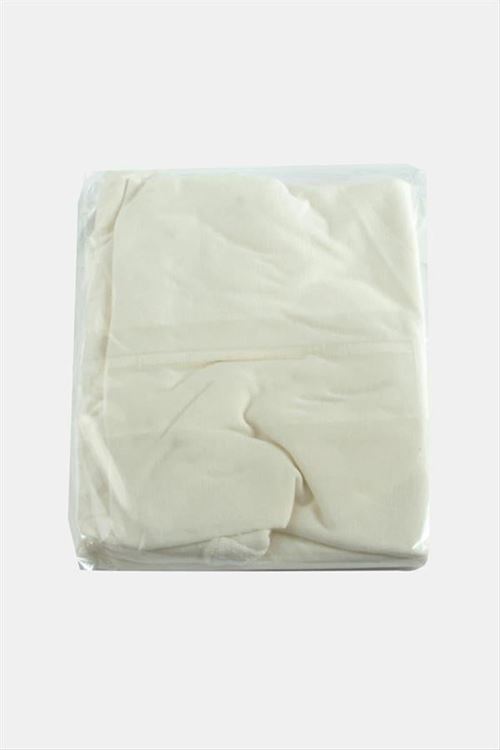 Likralı Bağlamalı Düz Bone - Krem