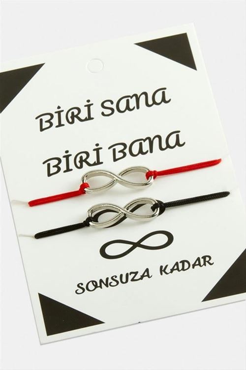 2 Adet Sonsuzluk İp Bileklik - Karışık Renk 1
