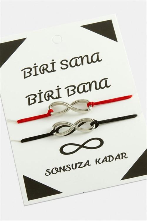 2 Adet Sonsuzluk İp Bileklik - Karışık Renk 1